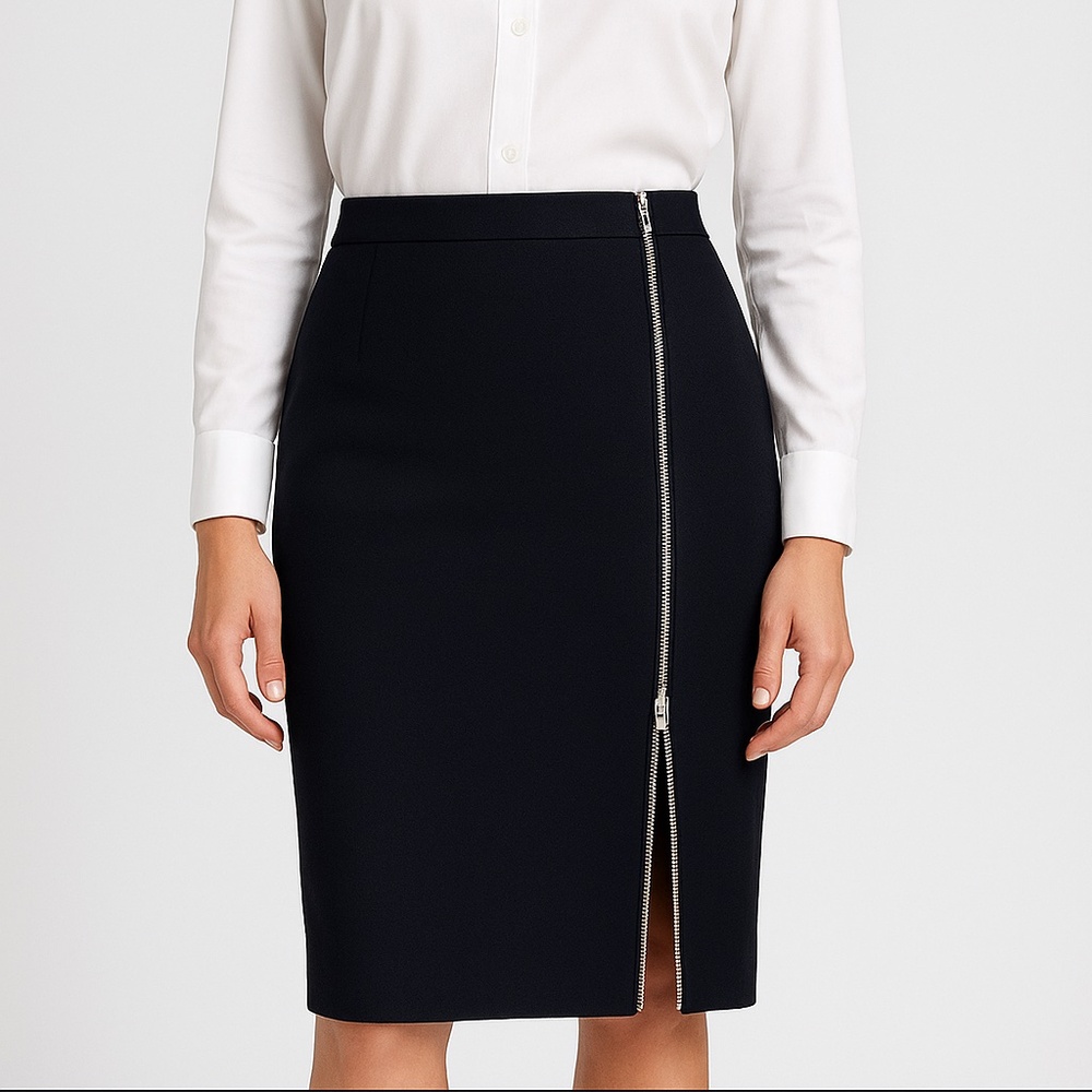 Escada Skirt in Black 100% Wool Winter Wear 🇩🇪 Made in Germany